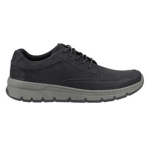 Hush Puppies Heren Nelson Leren Veterschoenen (Zwart)