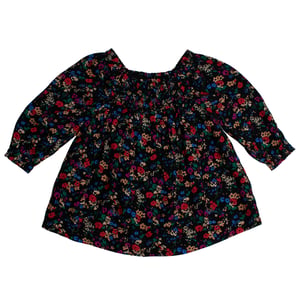 Gebloemde jurk met rimpels 486307 voor babymeisjes