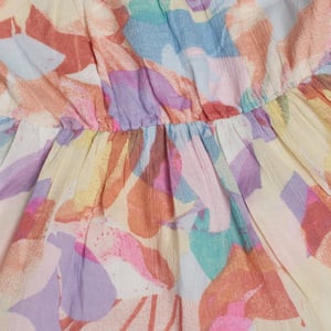 Gebloemde jurk met korte mouwen 661758 voor babymeisjes