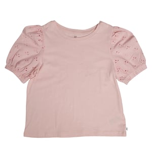 Meisjes-T-shirt met geborduurde pofmouwen 601395