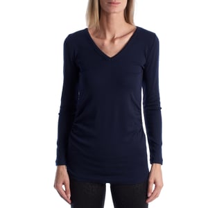 Modern positie T-shirt met V-hals en lange mouwen 719653 Dames