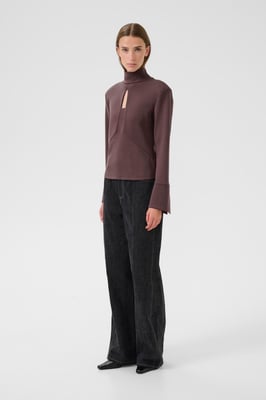 Blouse met lange mouwen KBBrittany Blouse met lange mouwen Feminine brown