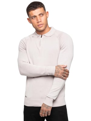 Enzo Milano heren polotrui met halve rits