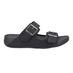 FitFlop Heren Gogh Moc Leren Sliders (Zwart)