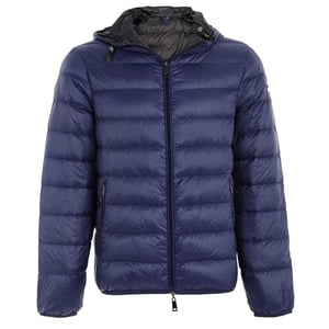 Armani Jeans Marineblauwe Omkeerbare Jas