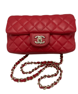 Chanel Classic Double Flap Klein Rood Lamsleer Goud