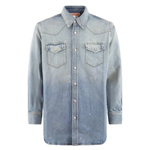 Karty distressed denim overshirt