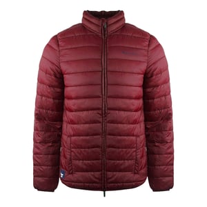 Aquascutum Heren Logo Gewatteerde Jas (Rood)