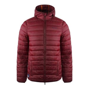Aquascutum Gewatteerd logo-jack heren Londen (Bordeauxrood)