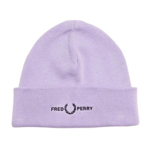 Fred Perry Beanie met grafisch logo voor volwassenen (Lila)