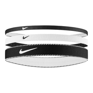 Nike Gemengde Classic Haarband (Verpakking van 3) (Zwart/Wit)