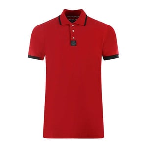 Aquascutum Unisex Volwassen Tipped Branded Schouder Polo Shirt (Rood)