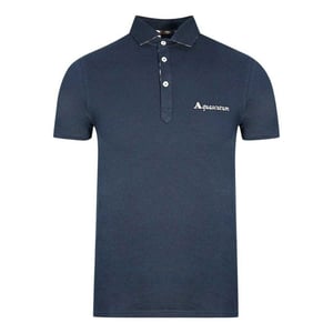Aquascutum Unisex Volwassen Handtekening Logo Polo Shirt (Marineblauw)