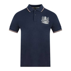 Aquascutum Unisex Volwassen Aldis Crest Polo Shirt (Marineblauw)