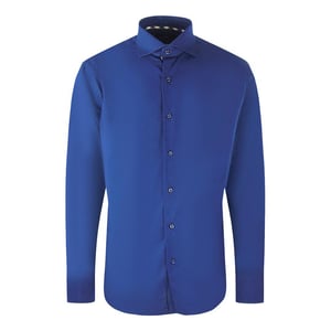 Aquascutum Heren Effen Lange Mouwen Shirt (Marineblauw)