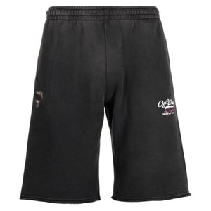 Off-white Wave Off Sweatshorts Zwart