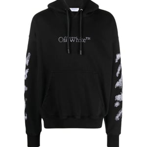 Off-white Diags Bit Book Skate Hoodie Zwart