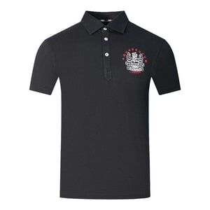 Aquascutum Unisex Volwassen Aldis London Logo Polo Shirt (Zwart)