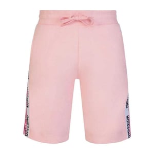 Moschino Heren Geprint Tape Shorts (Roze)