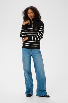 Pullover KAlioa Pullover Loose fit black offwhite