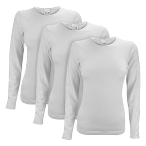 3-Pack Dames Thermisch T-shirt met Lange Mouwen voor de Winter