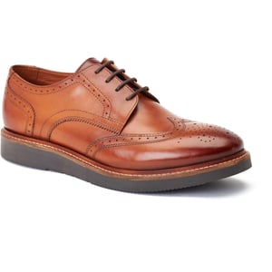 Base London Joe Leren Heren Burnt Tan Brogue Schoenen