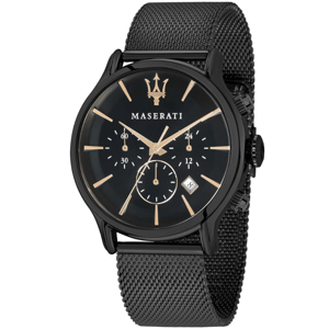 Maserati R8873618006 Epoca Heren Chronograaf Horloge met Zwarte Wijzerplaat