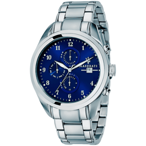 Maserati R8853112505 Traguardo Heren Chronograaf Horloge met Blauwe Wijzerplaat