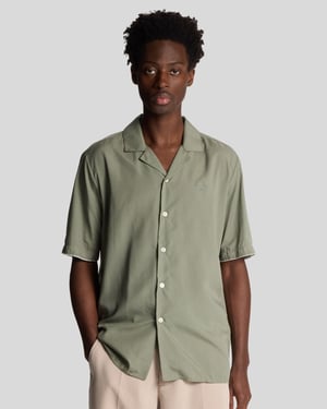 Lyle & Scott Contrast Manchet Overhemd - Klei Groen/Wit