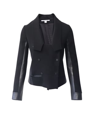 Diane Von Furstenberg Cropped Blazer in Zwart Triacetaat