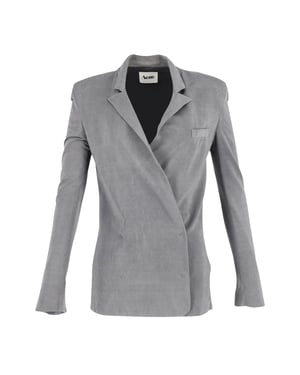 Acne Studios Dubbelzijdig Gelapt Blazer in Grijze Viscose