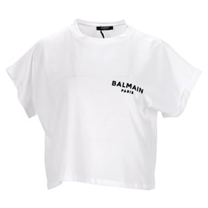 Balmain Cropped Top in Wit
