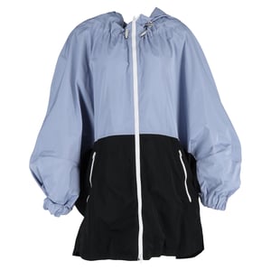 Marni Kleurblok Zip-Up Lange Mouwen Regenjas in Blauw Nylon