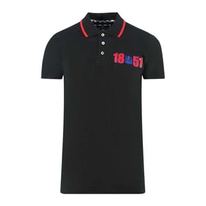 Aquascutum Volwassen unisex poloshirt London 1851 (Zwart)