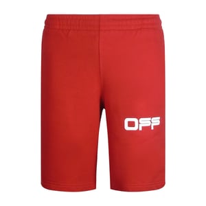 Off-White Heren Tape Sweatshorts (Rood)