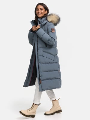 Marikoo dames winterjas – Schneesternchen, lang met capuchon & imitatiebontkraag