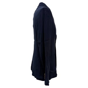 Giorgio Armani Enkelknoop Blazer met Zakken in Donkerblauwe Katoen