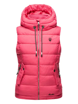 Marikoo dames gewatteerd vest – Taisaa, licht met capuchon & snackvak