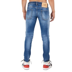 DSquared2 Heren Cropped Slim Jeans (Blauw)