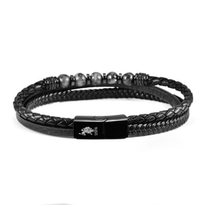 US Polo Assn Jewellery Brandon Zwarte Armband
