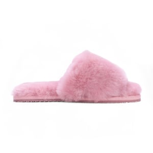Dames schapenvacht pantoffels roze warme winter bont slippers - Nordic