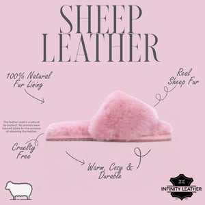 Dames schapenvacht pantoffels roze warme winter bont slippers - Nordic