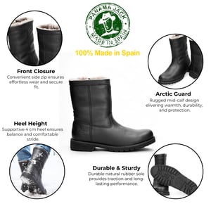 Panama Jack Heren Fedro Igloo C3 Zwarte Waterdichte Leren Enkellaarsjes