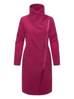 Navahoo Samtrose dames overgangsmantel met opstaande kraag – elegant & modern