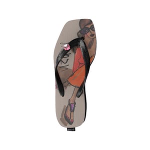 Strandcocktail meisje mid-heel taupe teenslippers taupe