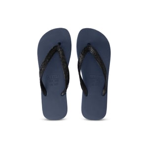 Python zwarte teenslippers marineblauw