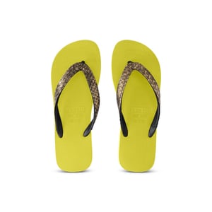 Python Bronze Flip Flop Bosgroen