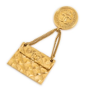 CC Quilted Flap Brooch  Broche