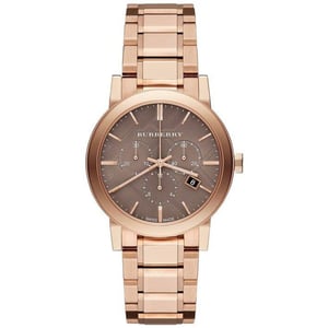 Elegant Burberry BU9754 The City Rose Gold-Tone dameshorloge