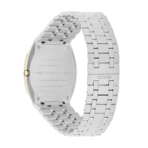 Gucci YA163403 25H Unisex Quartz horloge - 34mm Goud Roestvrij Staal
